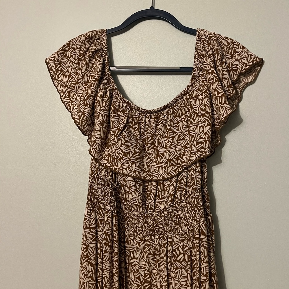 Brown Floral Maxi Dress
